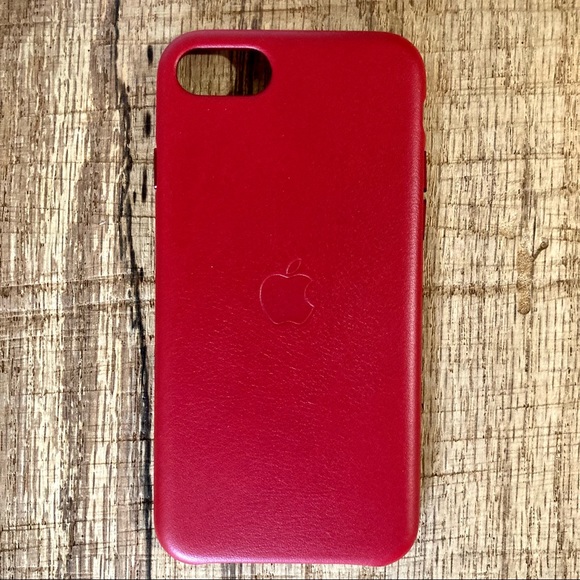 New! iPhone SE Leather Case Product Red - Picture 4 of 11